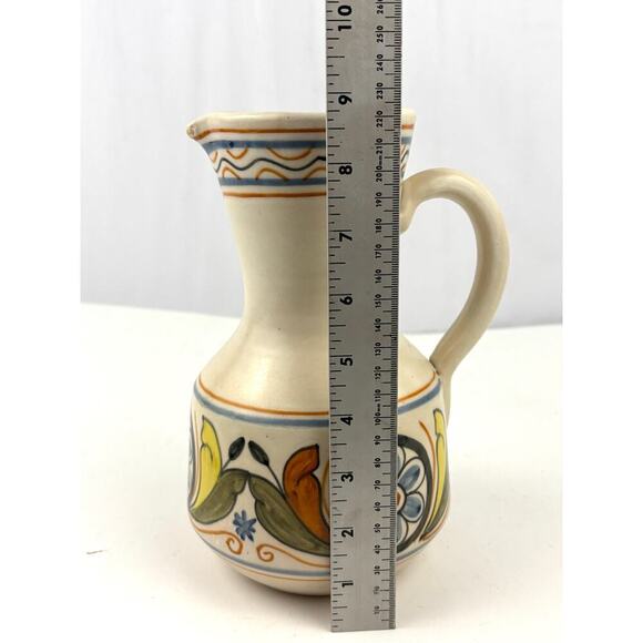 VTG Handmade Spanish Talavera Chacón Pitcher Pottery Spain - Picture 5 of 11